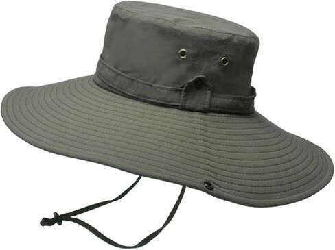 Sun Hat for Men Women UPF 50+ Wide Brim Bucket Hat for All-Day Comfort - Ideal for Hiking, Rowing, Fishing & Beach Hats in Saudi Arabia