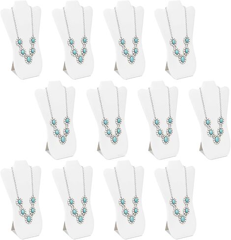 MOOCA Linen Covered Wood Jewelry and Necklace Easel Display Stand, Set of 6 in Kuwait