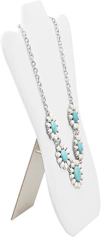 MOOCA Linen Covered Wood Jewelry and Necklace Easel Display Stand, Set of 6 in Kuwait