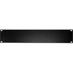 2U Blank Rack Panel for 19" rackmount Enclosure and Network Cabinets (Black, 1 Pack)