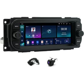 2+32GB Wireless Carplay Car Stereo Radio Compatible with Cherokee Compatible with Wrangler Compatible with Chrysler, 6.86" Touchscreen Car Radio with Wireless Android Auto Back-up Camera,GPS,FM