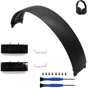 Studio 3 Replacement Headband Matte Black& Hinge Replacement Black for Beats Studio 3 Headphone,Durable Repair Kit Replacement Parts Set