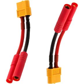 UBRAND LINSYRC 2PCS XT60 موصل أنثى قابس إلى HXT 4MM 4.0MM موصل BUNANTER BANANA PLUD ADAPTER لبطارية RC LIPO