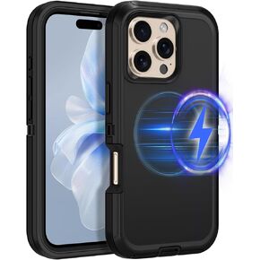 for iPhone 12 Case,iPhone 12 Pro Case [Compatible with MagSafe][Without Screen Protector] Heavy Duty Protective Shockproof 3-Layer Tough Rugged Cover 6.1",Turquoise