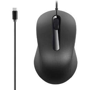 Type C Mouse, USB C Mice Gaming Mouse Ergonomic 3 Buttons 1000DPI for Piece, Laptop and More Type C Devices