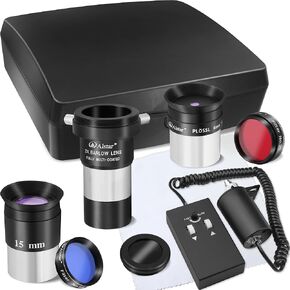 Alstar 8 Piece Telescope Accessory Kit - Bundle with - AccuFocus Electronic Telescope Focuser
