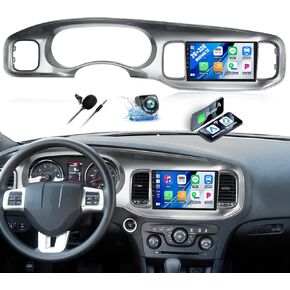 SIXWIN Android Car Stereo for Dodge Charger 2011-2014 2G+32G with Wireless CarPlay Android Auto 9 Inch Touchscreen with Bluetooth GPS Navigation WiFi FM Backup Camera MIC