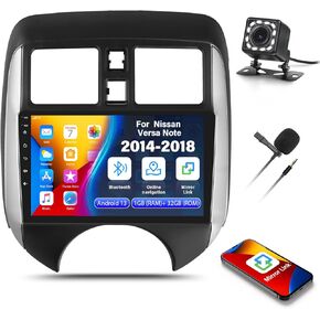 1+32G Android 13 Car Radio Stereo for Nissan Versa Note 2014 2015 2015 2017 2018 مع GPS MAVINATION HEAD BLUETOOTH ، 9 "