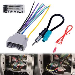 Stereo Wiring Harness with Antenna Adapter Compatible with 2006-2016 Dodge, 2008-2016 Jeep, 2004-2016 Chrysler