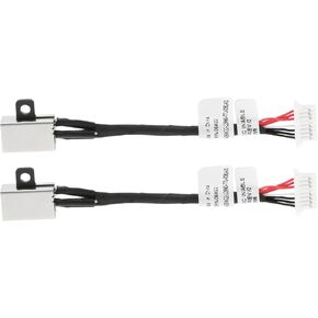 ECSiNG 2PCS Power Jack Connector Cable 06VV22 0ND3N8 DC Charging Port Cable Compatible with Dell Inspiron 7586 7786 2-in-1 13-7390 7391 17-7791 Series Laptop