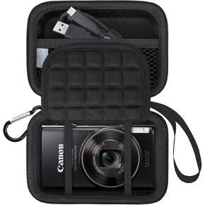 كاميرا LACDO CAMERATE CASE لـ Canon PowerShot Elph 360/200/185/180/190/350 ، Sony Cyber-Shot DSC-W830/WX350/WX500/W810/W800 كاميرا رقمية ، كيس خزاف للوقاية من الكاميرا.