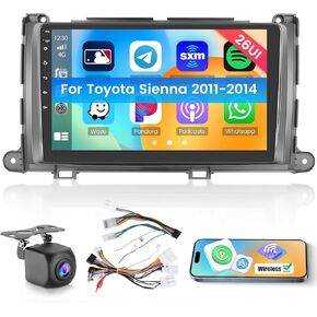 Android Car Stereo for Toyota Sienna 2011 2012 2013 2014 with CarPlay Android Auto 26UI 2GB+64GB