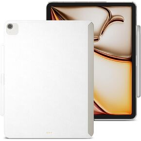 MAGEASY CoverBuddy for M3/M2 iPad Air 13" (2024-2025) - iPad Air Case Compatible with Magic Keyboard, Enhanced Thickness & Heat Dissipation, with Pencil Holder - White (5.0 Leather)