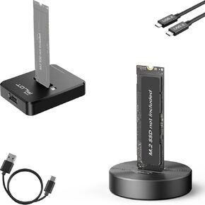 40Gbps USB 4 M.2 NVMe SSD to USB C Docking Station + M.2 NVMe & SATA to USB C Docking Station 10Gbps, M.2 Reader Adapter Dock, Size for 22110 2280 2260 2242 2230 Enclosure - Aluminum Alloy