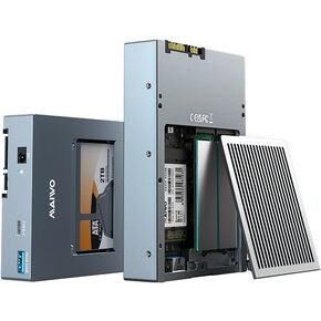 MAIWO External Hard Drive Enclosure for M.2 NVME/SATA mSATA 2.5 inch SATA SSD/HDD with 10Gbps USB 3.2 Type-C Port, 2X USB 3.1 Type-A HUB