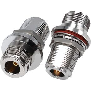 N Female to N Female Barrel Coax Connector TUOLNK N-Type Female to Female Coupler RF Coaxial Adapter for WiFi Antenna Extension Cable Analyzer 2pcs