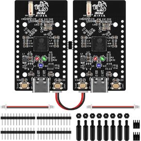 NM BotChain ESP32 BTC Solo Development Board Lottery Miner Low Power Bluetooth WiFi NMMiner ChainBot Official Device ESP32-S3FN8 Compatible with Arduino Platform IoT Mining Solution (2 Pack)