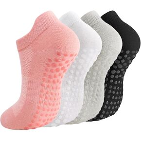 Grip Socks for Women Pilates Non Slip Socks Womens Pilates Socks with Grips for Women Grippers Socks No Slip Socks Women