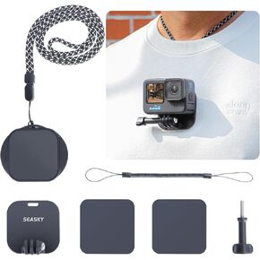 SEASKY N01 Multifunction Magnetic Chest Mount with Neck Lanyard Accessories for Gopro Hero 13 12 11 10 9 8 7 for DJI Action 5 4 3 2 for insta360 X4 X3 X2 X RS Sports Action Camera