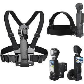 Osmo Pocket 3 Chest Mount Head Strap Backpack Clip Magnetic Mount Compatible with DJI Osmo Pocket 3, Quick-Release Magnetic Bracket, Adjustable Camera Strap for Vlogging, Osmo Pocket 3 Accessories Kit