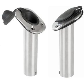 2X Fishing Rod Holders 316 Marine Grade Stainless Steel Flush Mount 30 Degree Gasket Cap for Boat Heavy Duty Holder