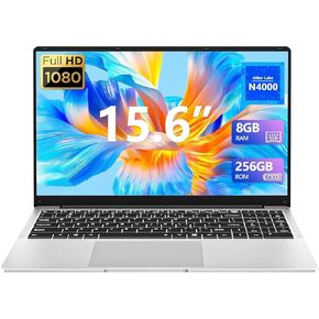 KUU 15.6'' Laptop Computer, Gaming Laptops for N4000 Processor,8GB RAM, 256GB SSD, FHD 1920x1080 Display, WIFI5, BT4.2, Mini HDMI,38Wh,Supports 180 Angle Opening,Traditional Lap top Computers