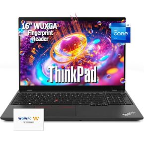 Lenovo ThinkPad T16 Business Laptop | Intel Core i7-1355U Processor | 48GB DDR5 RAM | 2TB PCIe SSD | 16" FHD+ Display | Fingerprint Reader | Ethernet Port RJ-45 | Windows 11 Pro | WOWPC Recovery USB