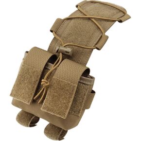 Tactical Helmet Battery Pouch, MK2 Helmet NVG Battery Pack Case Counterweight Pouch Balance Weight Bag with Hook N Loop for Hunting Airsoft