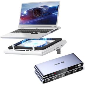 Laptop Cooling Pad&HDMI 2.1 Switch, HDMI Switcher 4K@120Hz 8K@60Hz