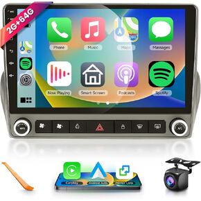2G+64G 𝗛𝗶𝗙𝗶 𝗔𝘂𝗱𝗶𝗼 Car Radio with for Chevrolet Chevy Camaro 2008-2015 Stereo, Wireless CarPlay/Android Auto 9 Inch HD Touch Screen Android 13 GPS WiFi Bluetooth FM/RDS EQ HD Backup Camera