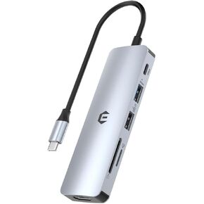 Tiergrade USB C Hub, 6 in 1 USB C Adapter with 4K HDMI Display, 100W PD Charging Port, 1 USB-A Port with 5Gbps, 1 USB-C Port, SD/TF Card Slots for USB-C Devices
