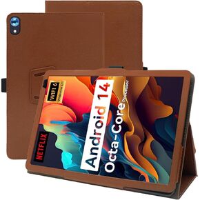 Case for Urao 2024 10.1" Android Tablet,Folding Stand Protective,BOVUGAC Case Cover for Urao C107 with Pencil Holder,Wrist Strap,Full Protection,Premium PU,Scratch Resistant(Black) in Kuwait