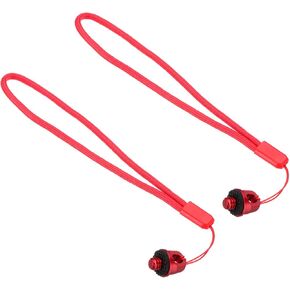 PATIKIL Camera Wrist Strap Lanyard, 2 Pcs Camera Hand Wristband Straps with 1/4" Screw for Action Cameras 360 Selfie Stick, Red