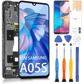 for Samsung Galaxy A05S Screen Replacement - LCD for Samsung A05S Digitizer Touch Screen for Samsung A05S A057F A057M A057G LCD Display Sensor Panel Glass Assembly with Black Frame