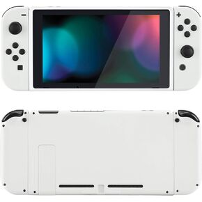 eXtremeRate White Front Back Plate for Nintendo Switch Console, NS Joycon Handheld Controller Housing with Full Set Buttons, Full Set Replacement Shell for Nintendo Switch - Switch NOT Included