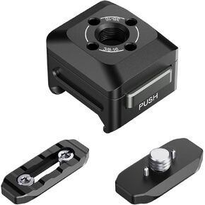 Sirui Universal Quick Release Mount Plate with 2 NATO Rails Kit, Mount for ARRI Locating Pin to NATO Adapter, QR Mount Base for Camera Cage, Top Handle, Side Handle and Magic Arm, AM-QN01