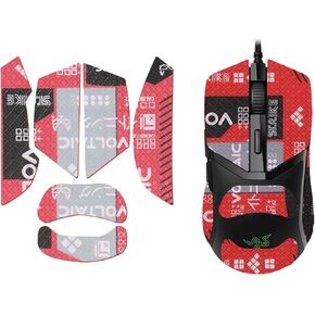 Mouse Grip Tape Full Coverage for Razer Cobra and Razer Cobra Pro, Mouse Anti Slip Grip Tape,Self-Adhesive PreCut Sweat-Resistant Professional Mice Upgrade Kit(Red)