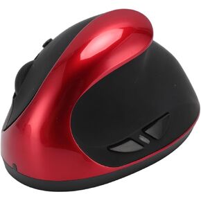 Vertical Ergonomic Mouse, Right Handed 2.4G Adjustable DPI Computer Mouse, Smart Sleep Wake up, Reducing Wrist Pain During Extended Use, for PC Laptop Tablet (Red)