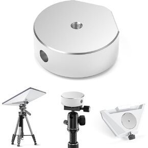 Starlink Mini Tripod Adapter, Aluminium Alloy Tripod Mount Adapter 1/4"-20 Threaded, Conversion Adapter Compatible with Starlink Mini, Come with 1pc 3/8 to 1/4 Conversion Screw(White)
