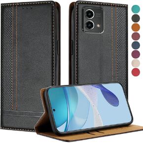 العلامة التجارية لـ Motorola Moto G Stylus 5G 2024 Wallet Case مع حامل بطاقة حظر RFID للنساء والرجال ، علبة مقاومة للجلد PU PU مع Kickstand ، الإغلاق المغناطيسي المخفي (الأرجواني)