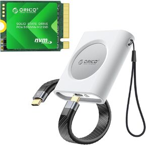 ORICO M.2 NVMe 2230 SSD Enclosure IP30 and D10 2230 SSD 256GB Bundle