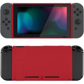 eXtremeRate Passion Red Soft Touch Grip Faceplate Backplate DIY Replacement Housing Shell Case for Nintendo Switch Console with Kickstand – JoyCon Console NOT Included