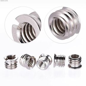 5 PCS 1/4 inch to 3/8 inch Tripod Thread Adapter, Easy Mount Convert Screw Adapter for Tripod Monopod Ballhead, Reducer Bushing for Camera Video Equipment DSLR SLR Mic Boom Stand