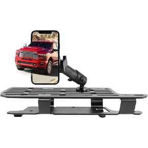 Ram 1500 Magnetic Phone Mount Compatible with 2019 2020 2021 2022 2023 2024 2025 Dodge Ram 1500 2500 3500 TRX Accessories Metal Cell Phone Holder Dash Platform Mount