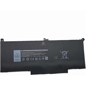 New F3YGT Replacement Laptop Battery Compatible with Dell Latitude E7280 E7480 2X39G Series Notebook 7.6V 60Wh
