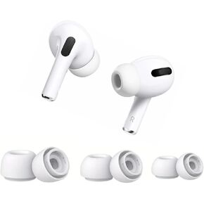 3 Pairs Original Fitting - Eartips for Air Pods Pro 1st 2nd - Replacement Silicone Eartips Earbuds, Gel Accessories, Compatible with Air Pods Pro 2 and 1st - (White) Size (Small)
