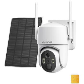 4G LTE Cellular Security Camera, No WiFi Security Cameras Wireless Outdoor, Solar Camera Outdoor Wireless, 360° View, AI Motion Detection, Two-Way Talk, Color Night Vision
