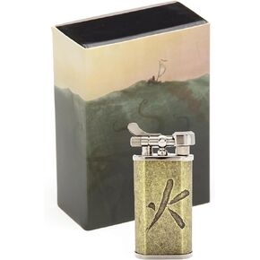 Takara Japanese Dual Flame أنابيب أخف وزناً - قابلة لإعادة التعبئة ، الزاوية والقابلة للتعديل ذات الأطول الناعمة ، قمة فليب ، ودية السفر ، وتستخدم البوتان (النحاس)