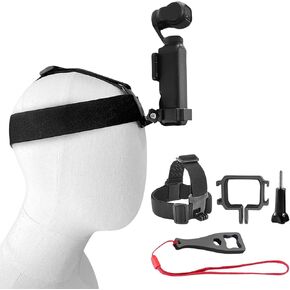 Pocket 3 Head Strap Mount, Hat Headband Mount Compatible with DJI Osmo Pocket 3 Creator Combo
