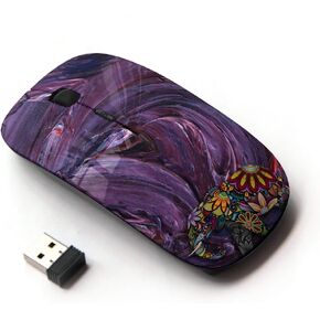 [ Optical 2.4G Wireless Computer Mouse ] [ Indian Elephant Plum ]